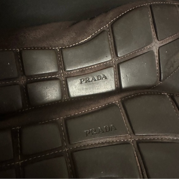 Prada Men's Moccasin Driver Suede Leather Slip On Size US 10 - Picture 9 of 12